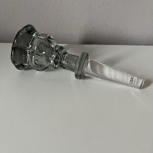 Krosno Poland Glass Replacement Stopper For Decanter, Stopper Only Lt Gray